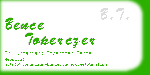 bence toperczer business card